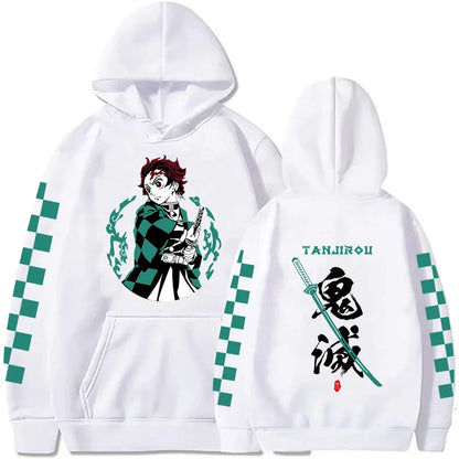 Demon Slayer Japan Anime Plus Size Hoodie Tanjiro Kamado Men Women Sweatshirts Y2k Harajuku Unisex Casual Pullover Clothes Tops