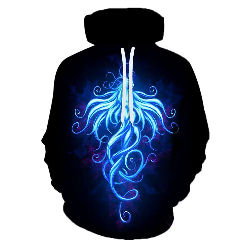 Fashion Phoenix Hoodies Animal 3D Print Women Men Streetwear Long Sleeve Hooded Sweatshirts Tracksuit Pullovers Female Clothing