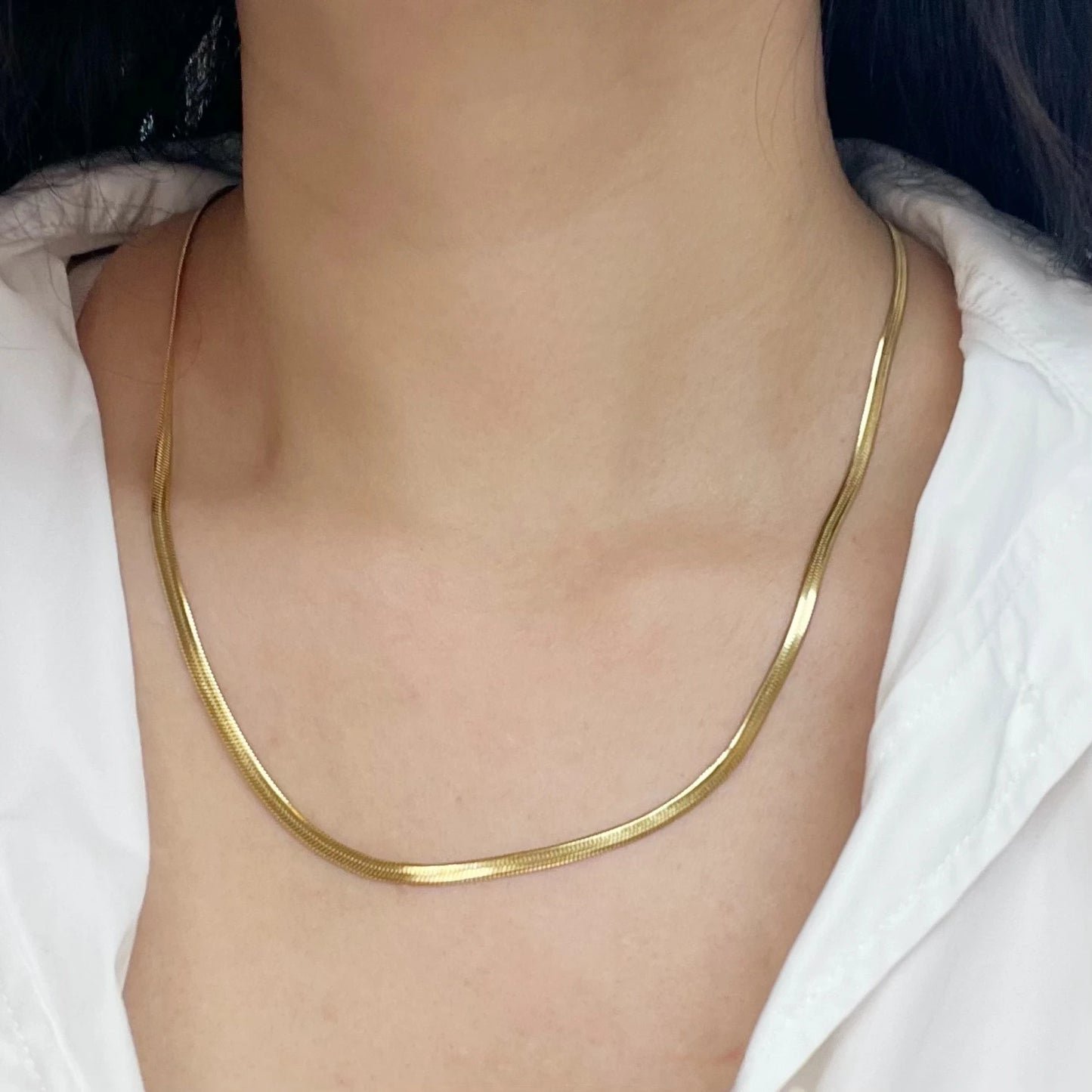 ENZ Minimalist Unisex Snake Chain Necklace