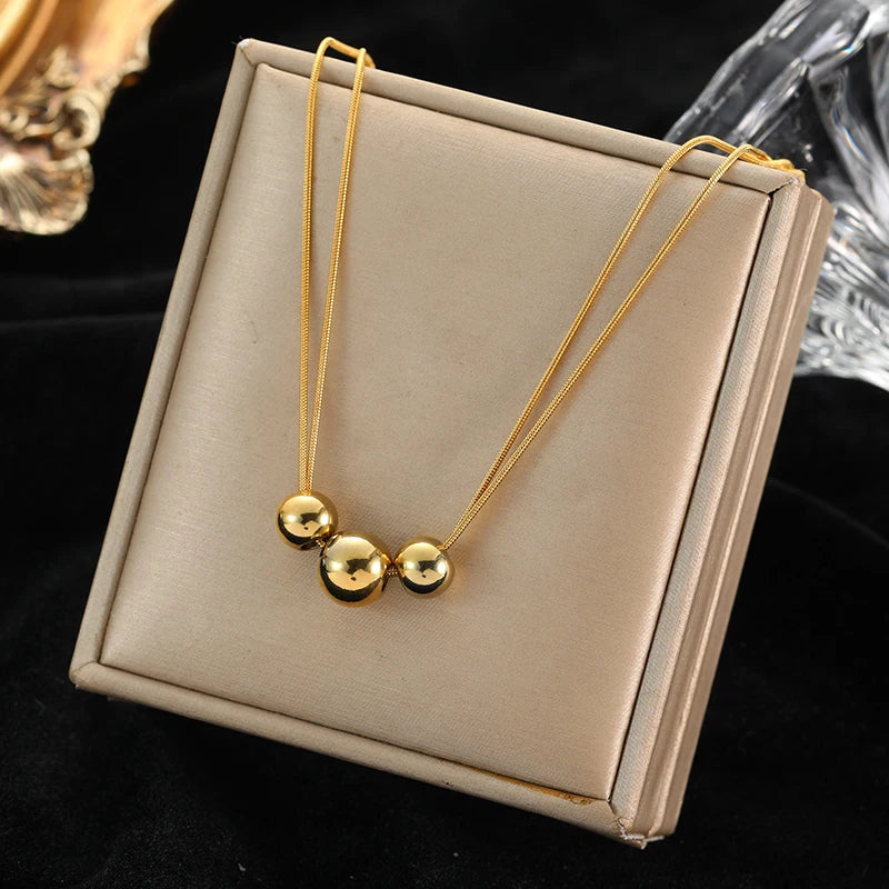 Enz 316L Stainless Steel 18K Gold Plated Jewelry Set