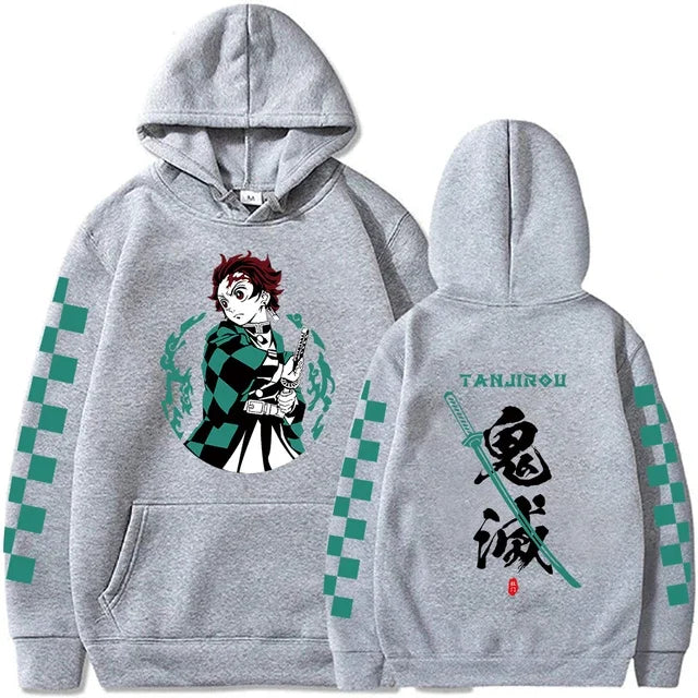 Demon Slayer Japan Anime Plus Size Hoodie Tanjiro Kamado Men Women Sweatshirts Y2k Harajuku Unisex Casual Pullover Clothes Tops