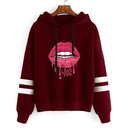 Jogging Women's Hoodie Pullovers Sweatshirt 2024 New Woman Clothing Hot Sales Fashion Printing Striped Daily Style Versatile