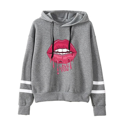 Jogging Women's Hoodie Pullovers Sweatshirt 2024 New Woman Clothing Hot Sales Fashion Printing Striped Daily Style Versatile