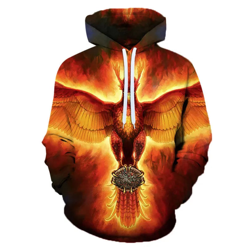 Fashion Phoenix Hoodies Animal 3D Print Women Men Streetwear Long Sleeve Hooded Sweatshirts Tracksuit Pullovers Female Clothing